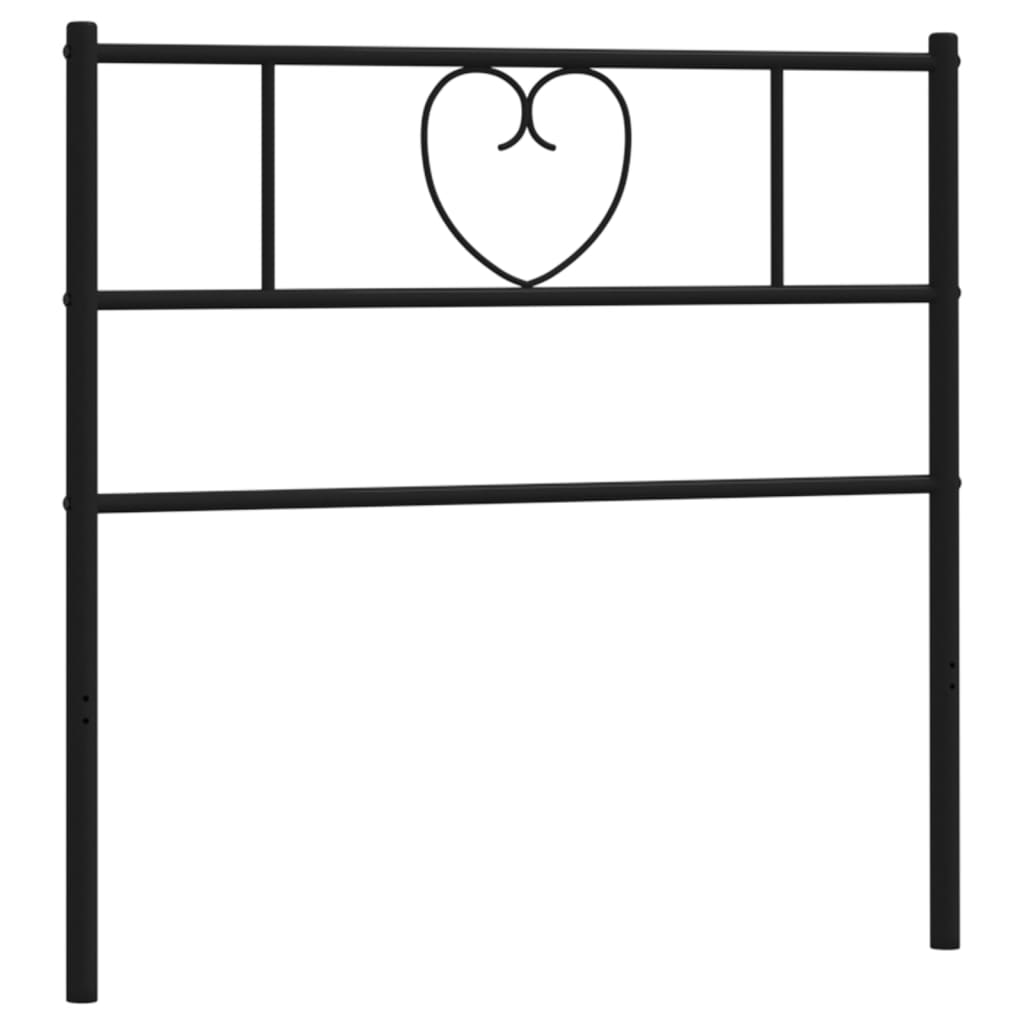 Metal Replace Headboard Black 90 cm