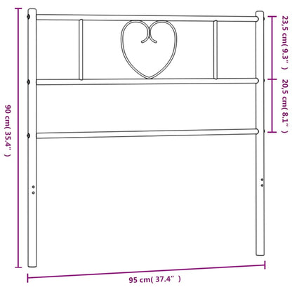 Metal Replace Headboard Black 90 cm