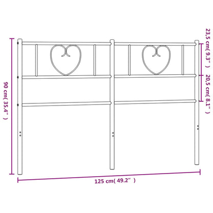 Metal Replace Headboard Black 120 cm