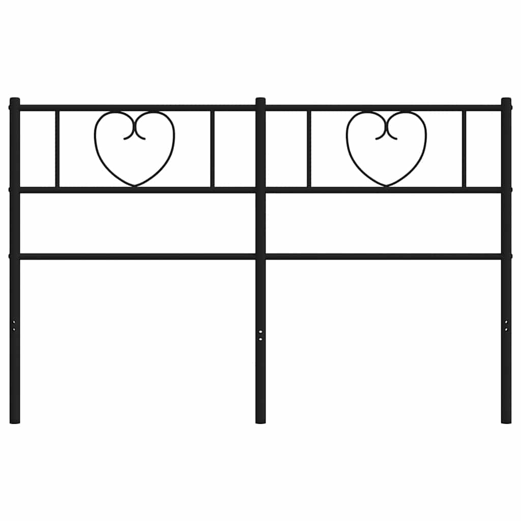 Metal Replace Headboard Black 135 cm