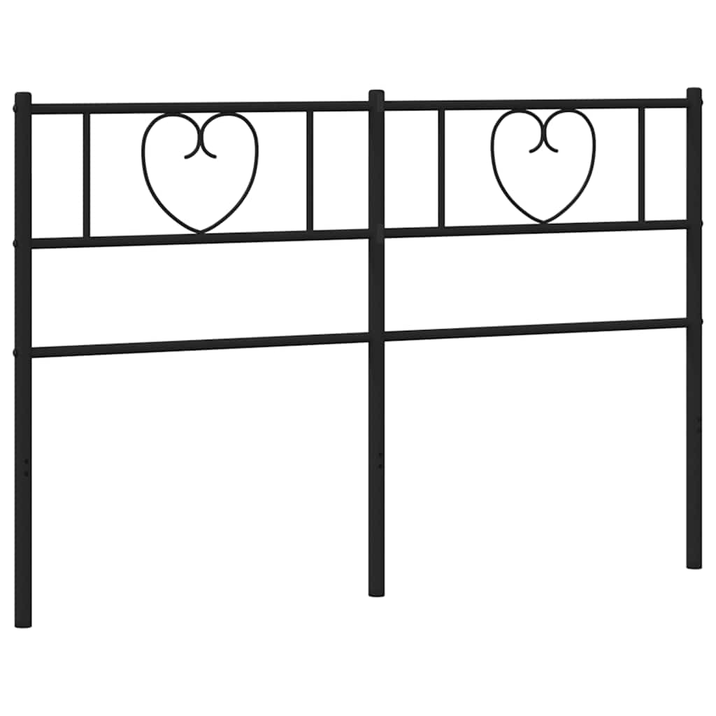 Metal Replace Headboard Black 140 cm