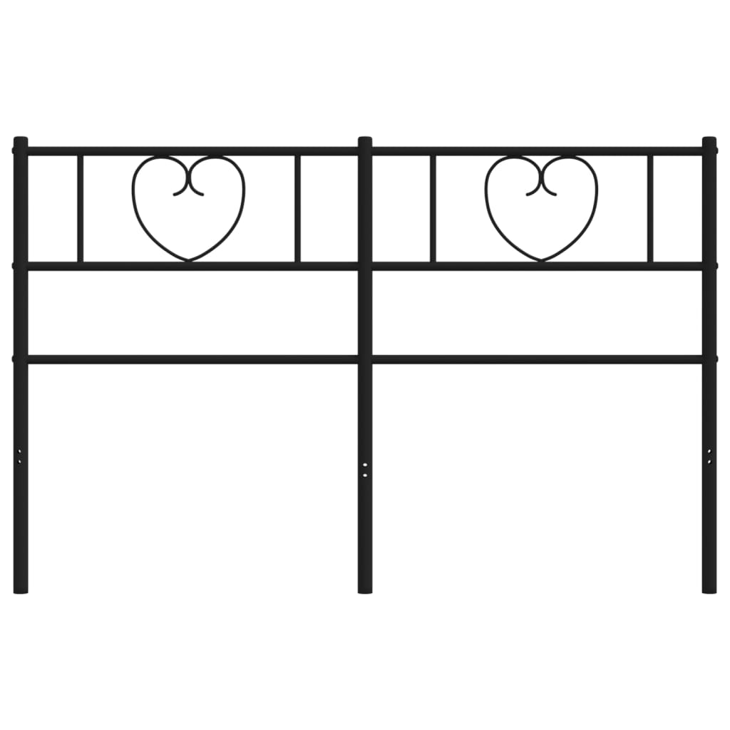 Headboard | Black | Powder-Coated Steel | Tall Double | Durable