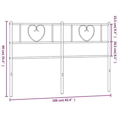 Headboard | Black | Powder-Coated Steel | Tall Double | Durable