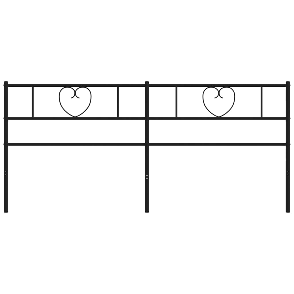 Metal Replace Headboard Black 180 cm