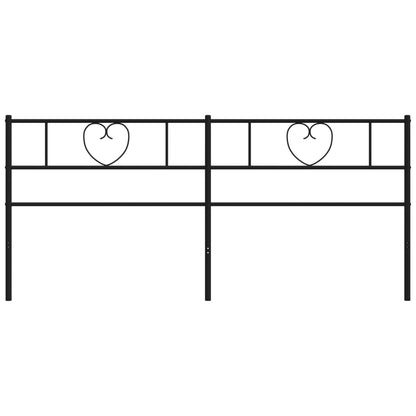 Metal Replace Headboard Black 180 cm