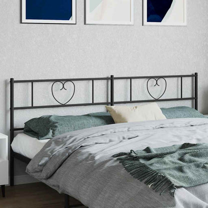 Metal Replace Headboard Black 180 cm