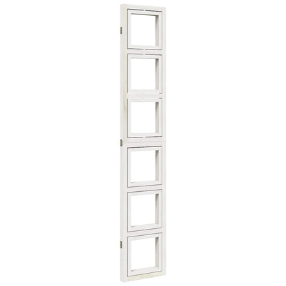 Room Divider 3 Panels White Solid Wood Paulownia