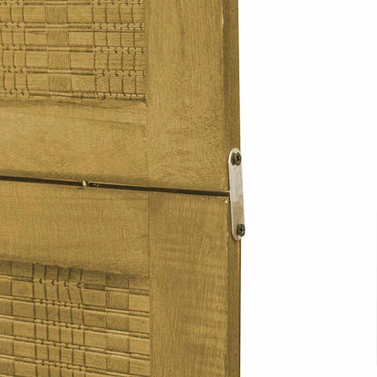 Room Divider 5 Panels Brown Solid Wood Paulownia
