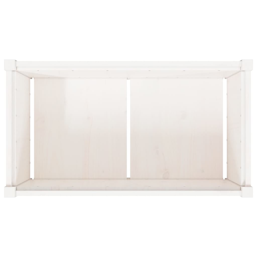 Garden Planters 2 pcs White Solid Wood Pine