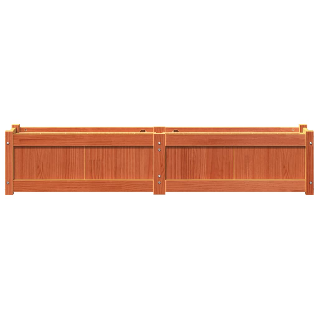 Garden Planters 2 pcs Wax Brown Solid Wood Pine