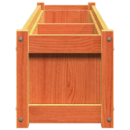 Garden Planters 2 pcs Wax Brown Solid Wood Pine