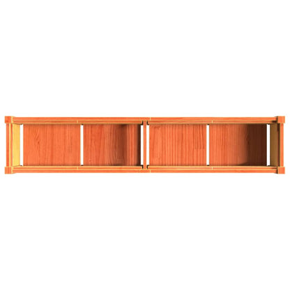 Garden Planters 2 pcs Wax Brown Solid Wood Pine