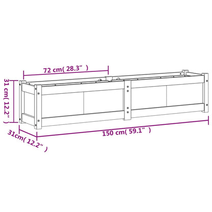 Garden Planters 2 pcs Impregnated Wood Pine