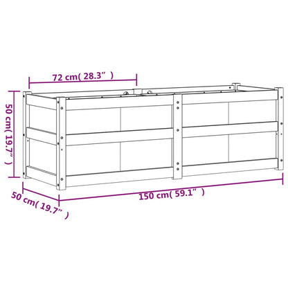 Garden Planter 150x50x50 cm Impregnated Wood Pine