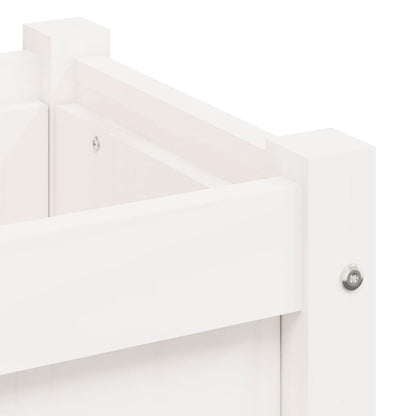 Garden Planter White 150x50x70 cm Solid Wood Pine