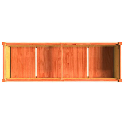 Garden Planter Wax Brown 150x50x70 cm Solid Wood Pine