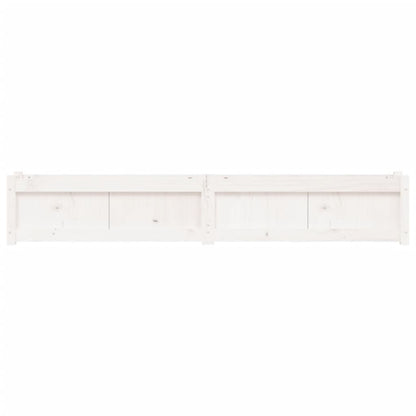 Garden Planter White 180x31x31 cm Solid Wood Pine