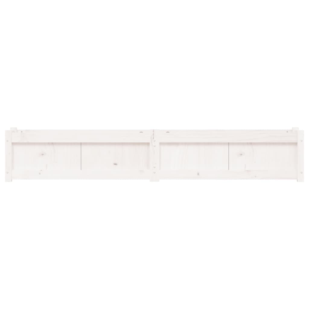 Garden Planters 2 pcs White Solid Wood Pine