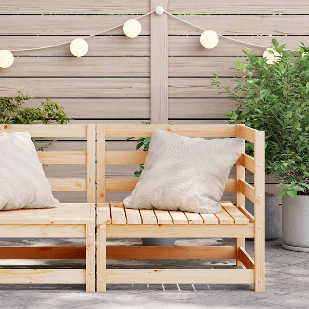 Garden Sofa | Pine Wood Colour | Solid Pine Wood | 70x70 |  Modular