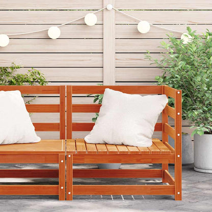 Garden Sofa | Wax brown | Solid pine wood | Single seat module | Modular