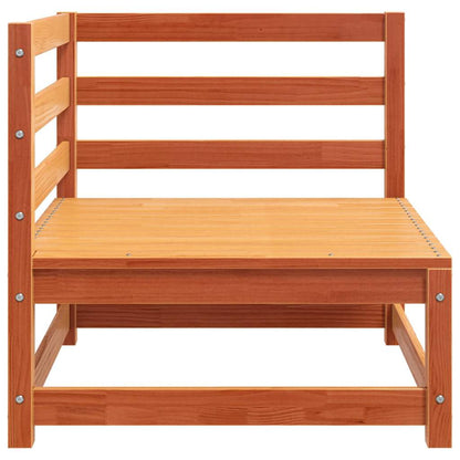 Garden Sofa | Wax brown | Solid pine wood | Single seat module | Modular