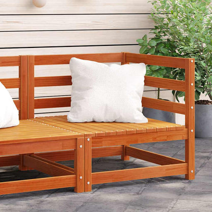 Garden Sofa | Wax brown | Solid pine wood | Single seat module | Modular