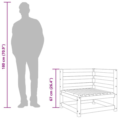 Garden Sofa | Natural Wood | Impregnated Pine Wood | Standard | Modular