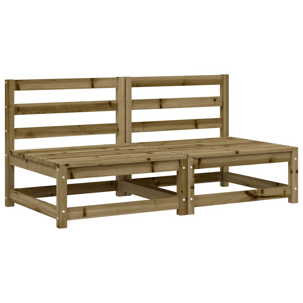 Garden Sofa | Natural wood | Treated pine wood | 70x70x67 cm | Modular