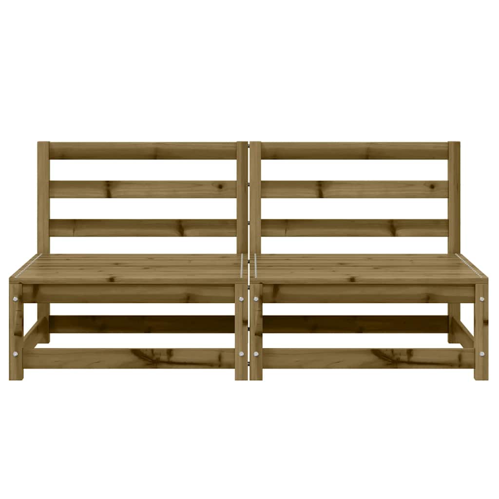 Garden Sofa | Natural wood | Treated pine wood | 70x70x67 cm | Modular