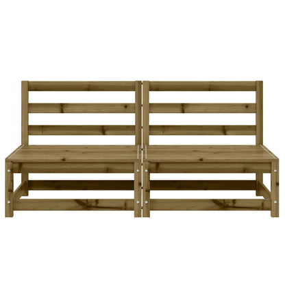 Garden Sofa | Natural wood | Treated pine wood | 70x70x67 cm | Modular