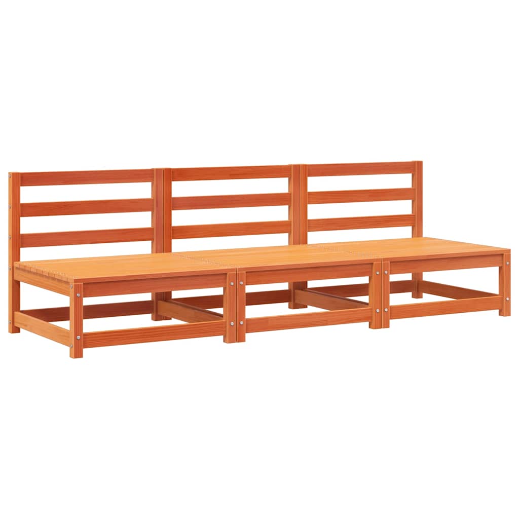 Garden Sofa | Wax Brown | Solid pine wood | 70 x 70 x 67 cm | Modular