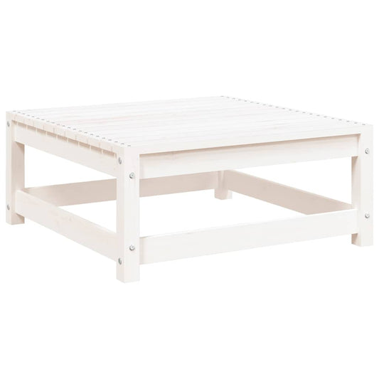 Garden Footstool White 70x70x30 cm Solid Wood Pine