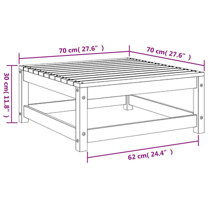 Garden Footstool 70x70x30 cm Solid Wood Douglas