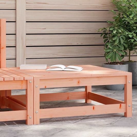 Garden Footstool | Natural Wood | Solid Douglas Fir Wood | 70x70x30 cm