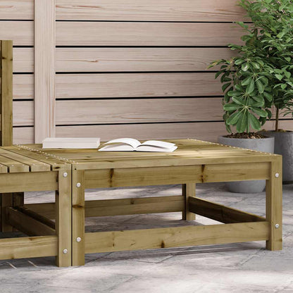 Garden Footstool | Brown | Treated solid pine wood | Medium | Modular