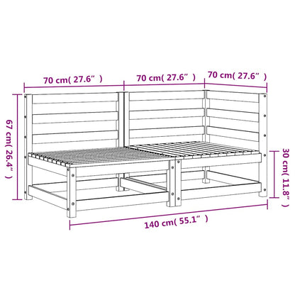 Garden Sofa 2-Seater Solid Wood Douglas