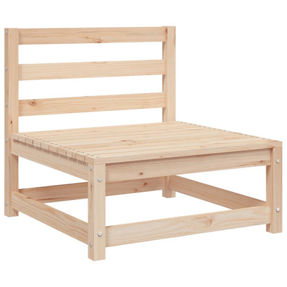 Garden Sofa with Footstool 2-Seater Solid Wood Pine