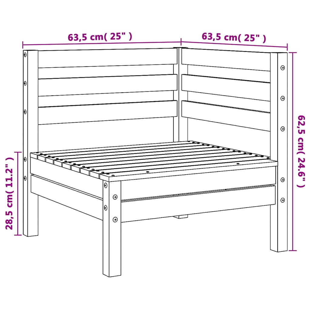 Garden Sofa Corner Impregnated Wood Pine