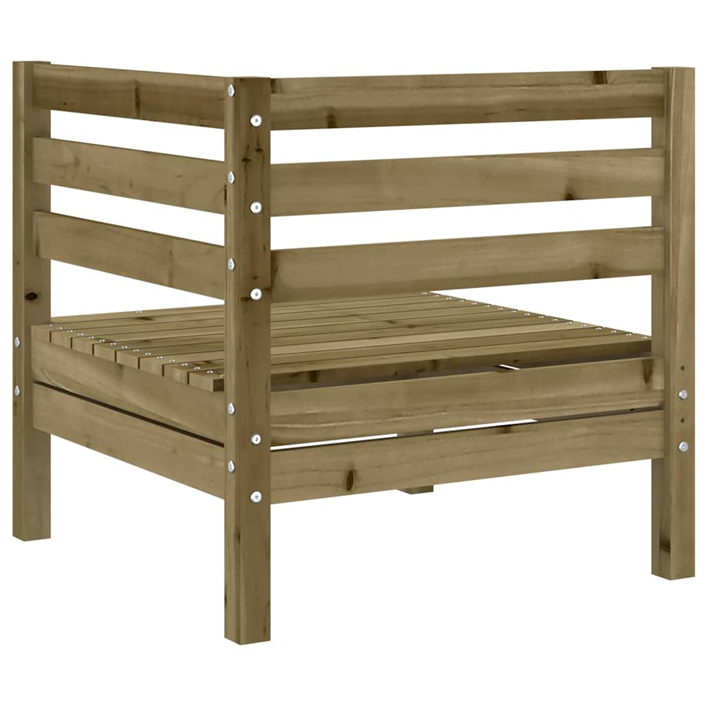 Garden Sofa | Set of 2 | Natural Wood | Treated pinewood | Medium