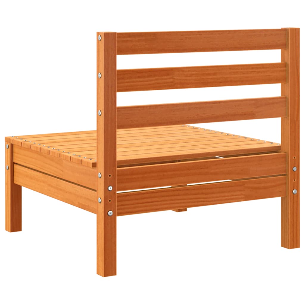 Garden Sofa | Wax brown | Solid pine wood | Single unit size | Modular