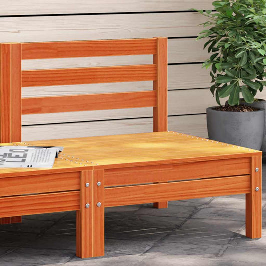 Garden Sofa | Wax brown | Solid pine wood | Single unit size | Modular