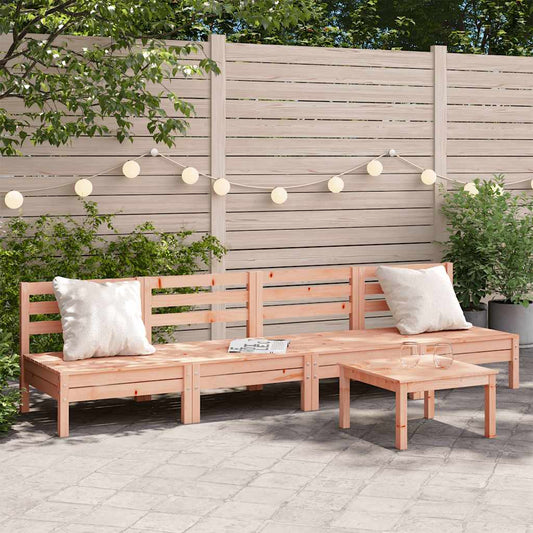 Garden Sofa | Set of 4 | Natural Wood | Solid Douglas Fir wood | 63.5 cm