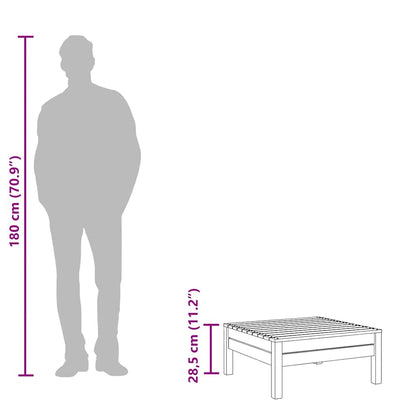 Garden Footstool Solid Wood Douglas