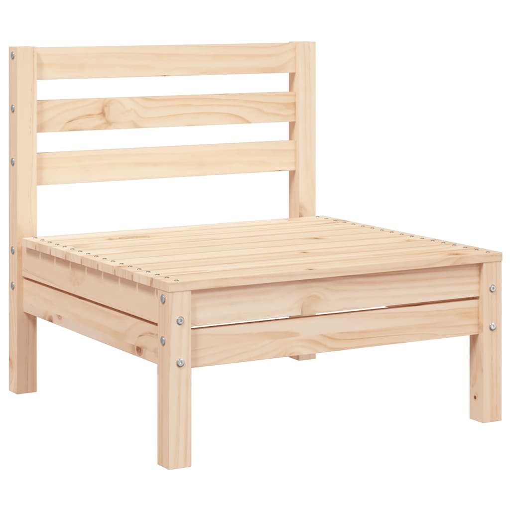 Garden Sofa | Natural Wood | Solid Pine Wood | 3-seater | Modular