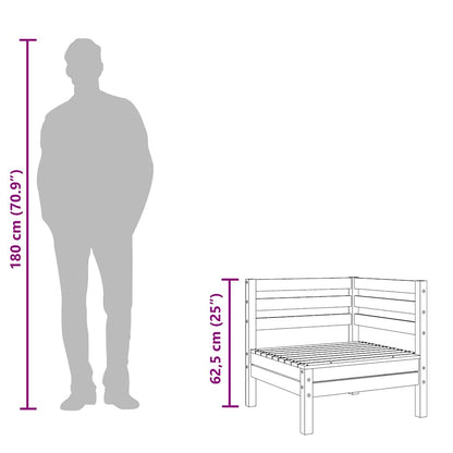 Garden Sofa 3-Seater Solid Wood Douglas
