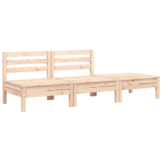 Garden Sofa | Natural Pine | Solid Pine Wood | 3-Seater | Modular