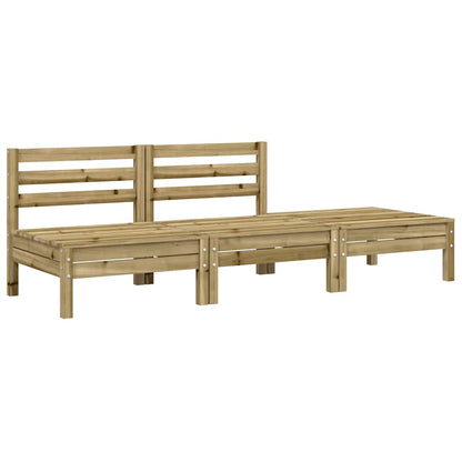 Garden Sofa | Natural Pine | Impregnated pine wood | 3-Seater | Modular