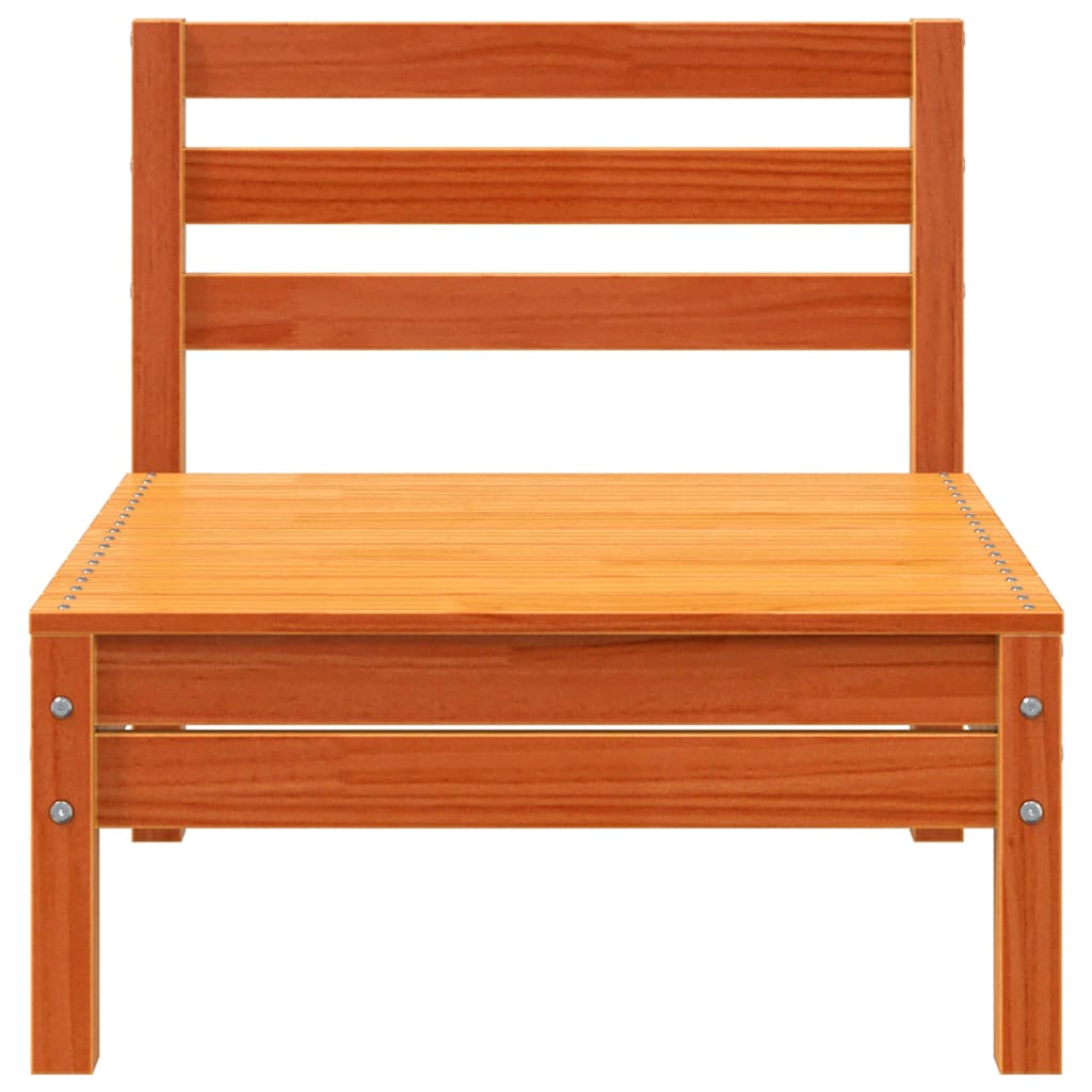 Garden Sofa | Wax Brown | Solid Pine Wood | 3-Seater | Modular