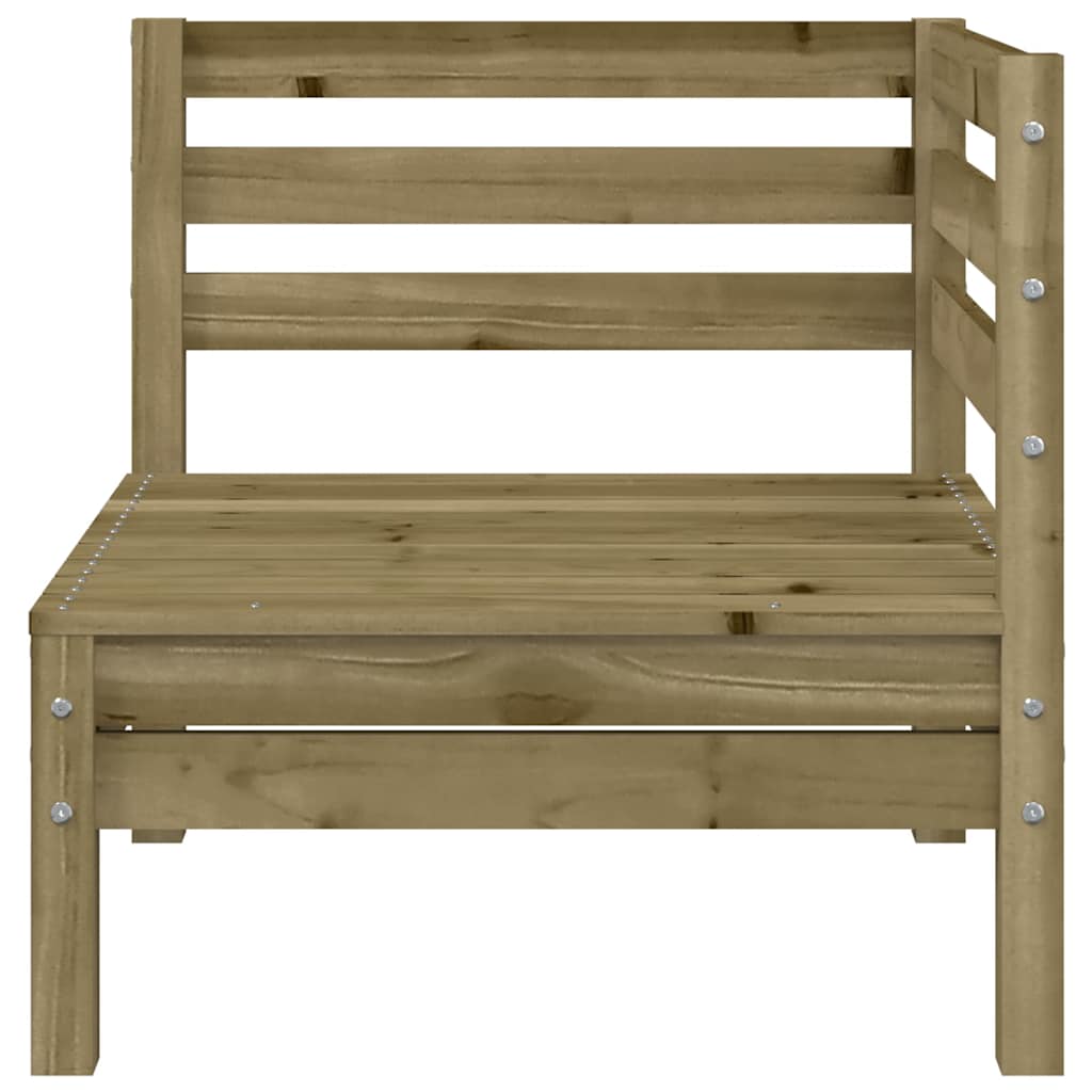 Garden Sofa | Natural wood | Impregnated solid pine wood | 3-Seater