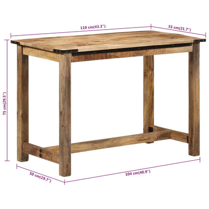 Dining Table 110x55x75 cm Solid Wood Mango